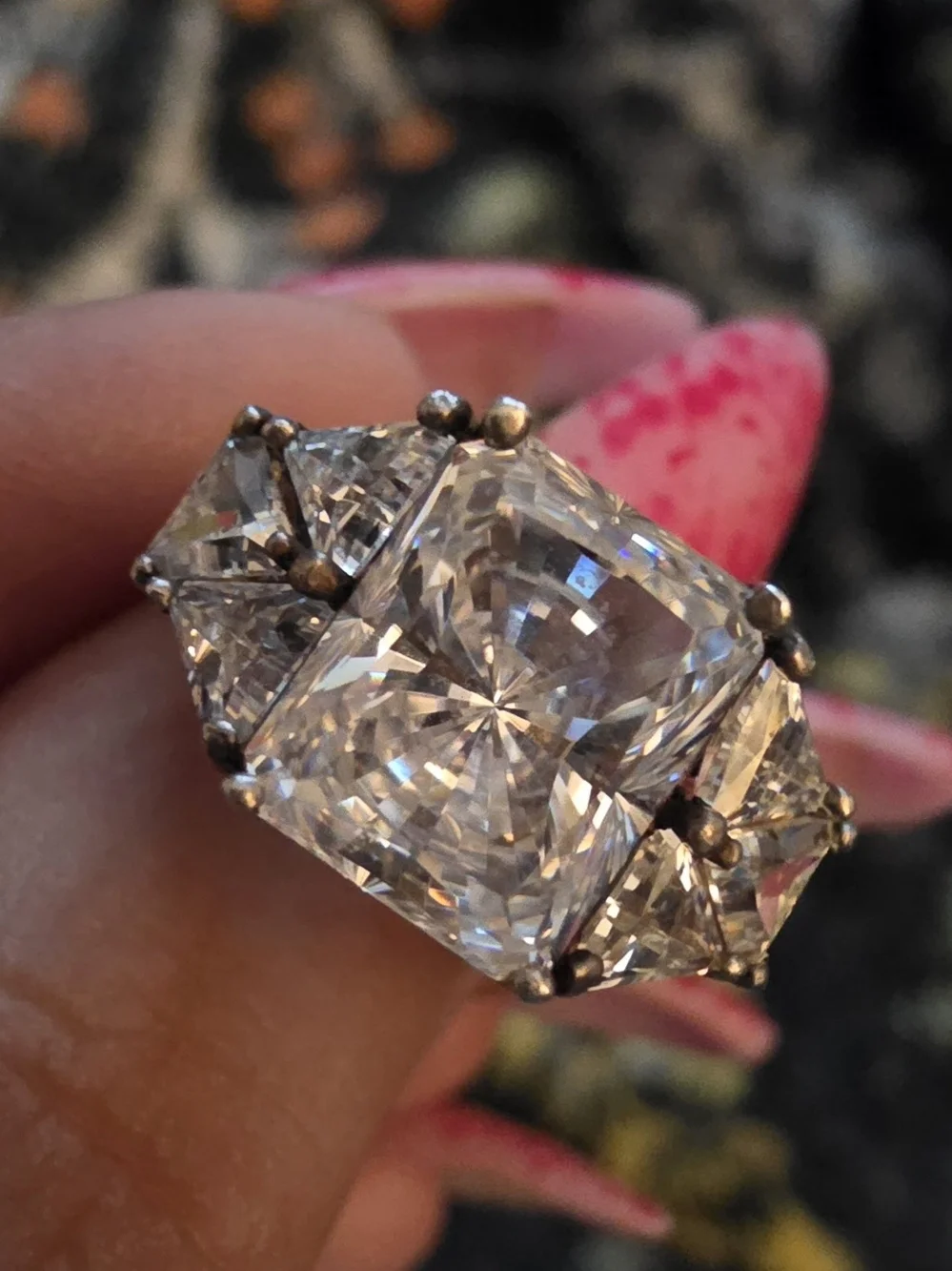 Classic White Gold Cubic Zirconia Engagement Ring - White